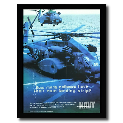 2003 U.S. NAVY Framed Print Ad Poster CH 53E Super Stallion Helicopter USA Art $55.49