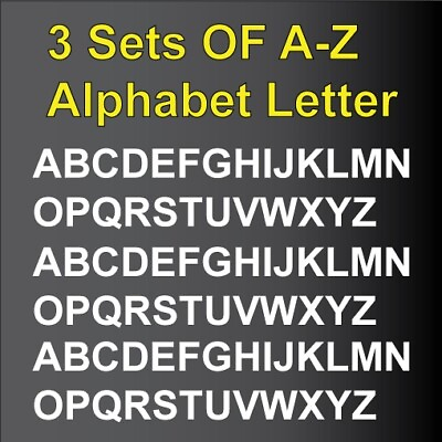 #ad 3 Sets Alphabet Letter Decals Sticker Window Door Wall Car mail box $22.99