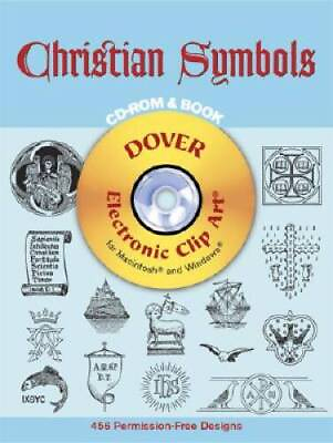#ad Christian Symbols CD ROM and Book Dover Electronic Clip Art Paperback GOOD $8.93