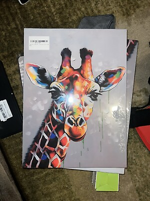 #ad Colorful Giraffe Decor Wall Art Painting for Children#x27;s 12quot;x16quot; Giraffe Print $24.99