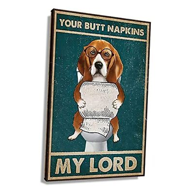 #ad Dog Pictures Bathroom Wall Decor Canvas Prints Unframed 08x12 butt napkins DOG $20.49