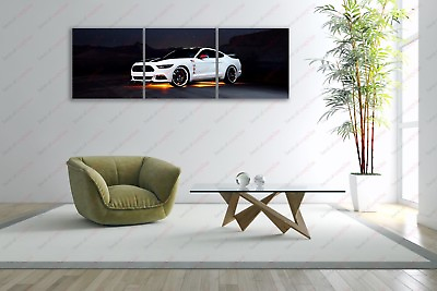 #ad Ford Mustang USA Muscle Sports Car Canvas Print Poster Art Home Decor Wall Art $43.33