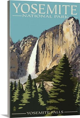 #ad Yosemite Falls Yosemite National Park Canvas Wall Art Print Waterfall Home $49.99