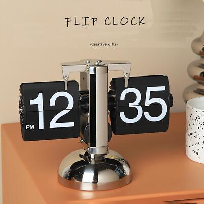 #ad A Flipping Clock with Page Turning Automatically for Modern Home Decoration $58.99