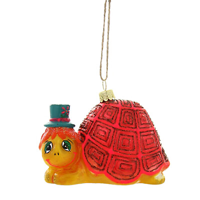 #ad 3.5quot; Cody Foster Lazy Turtle Kitsch 70s Retro Vntg Christmas Decor Tree Ornament $11.98