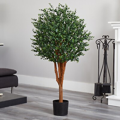 #ad 4’ Eucalyptus Topiary Artificial Tree UV Resistant Indoor Outdoor . Retail $219 $75.00