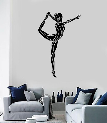 #ad Wall Vinyl Decal Sticker Gymnastic Girl Art Rhythmic Sports Decor n1736 $69.99