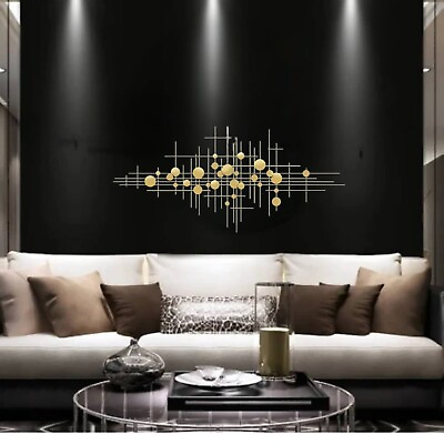 #ad #ad golden metal wall decor geometric wall hanging2d wall sculpture2d wall sign $169.00