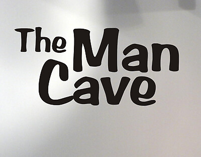 #ad Man Cave wall decal quote sticker mural bathroom basement garage funny decor $11.94