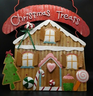 #ad Christmas Treats Christmas Sign Kitchen Decor Metal Cutout $15.99