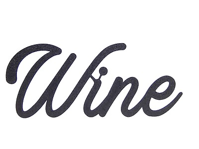 #ad Wine Word Art Sign Home Kitchen Decor Wall Hanging Cursive Script Typography $10.99