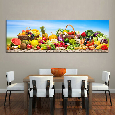 #ad Kitchen Wall Art Vegatables and Fruits Poster Canvas Painting Canvas Print Art $19.99