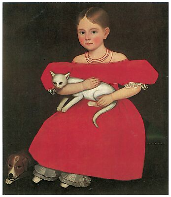 #ad #ad Wall Decor Poster. Little girl with pets. Animal Art design. Room art. 1584 $60.00