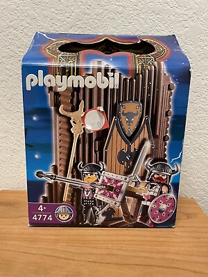 #ad NEW Playmobil Barbarian Take Along Fort w Vikings Playset #4774 28 Pieces $25.00