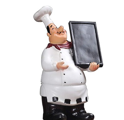 #ad sleeri Counter Top Chef Figurine Collectible Kitchen Chef Decor Statue Resi... $68.59
