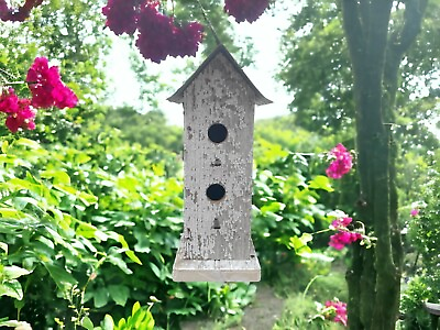 #ad Rustic Amish Handmade Wren Birdhouse Hanging Birdhouse Wooden Bird House $56.00