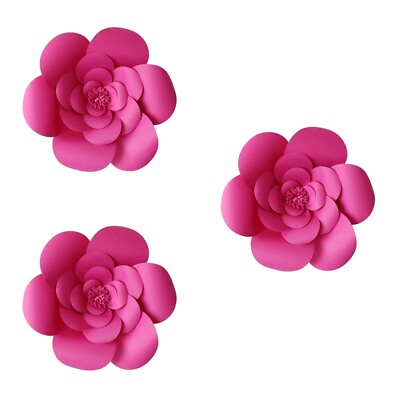 #ad 3 pcs 20cm 3D Paper Flower Wall Decor for Party Home Wedding Backdrop $17.75