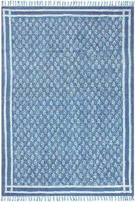 #ad #ad Handmade Cotton Carpet Kitchen Blue Kilim Runner Area Rug Accent Bohemian Mat $328.50