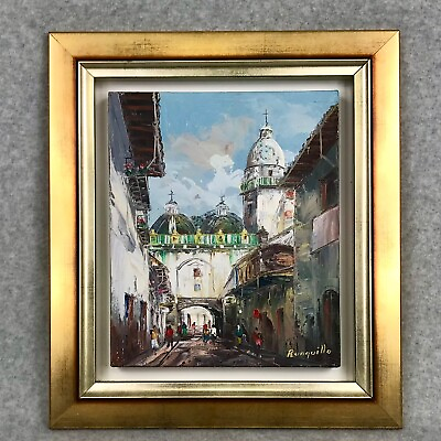 #ad Impressionist Oil Painting Art Paris Street Scene Cityscape Signed Ronquille $149.99
