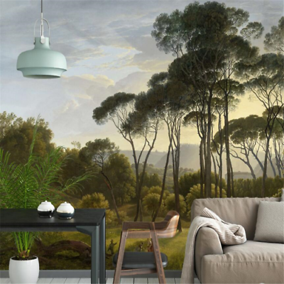 #ad European Forest Mural Wall Paper Room Landscape Wall Painting Decor Wallpaper $27.30