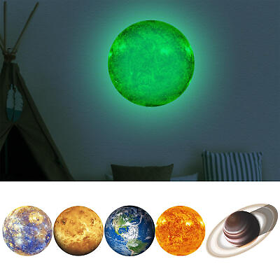 #ad #ad Luminous Planet Wall Stickers for Kids Room Glow in the Dark Planet Sticker 30cm $13.28
