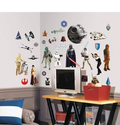 #ad RoomMates Star Wars Classic Peel and Stick Wall Decals 31 Pieces $7.00