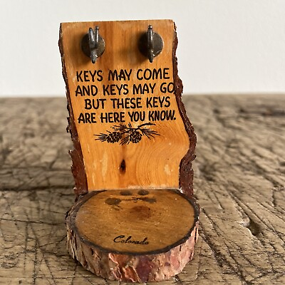 #ad Colorado House Key Holder Cheesy Rustic for Vacation Rental Cabin Decor Vintage $9.99
