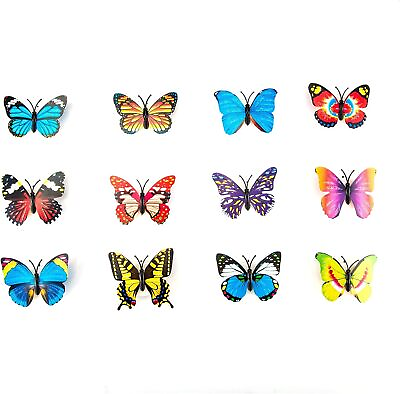 #ad #ad 12pcs Butterfly led Wall Stickers Night Light 3D Glowing Bedroom DIY Home Decor $8.12