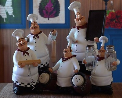 #ad Resin Chef Figurine Figure Ornament Statue Model Cook Cake Shop Restaurant Decor $23.86
