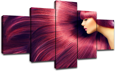 #ad Hair Salon Wall Decor Canvas Art Pictures Poster Framed Prints Hairdressing Pain $75.99