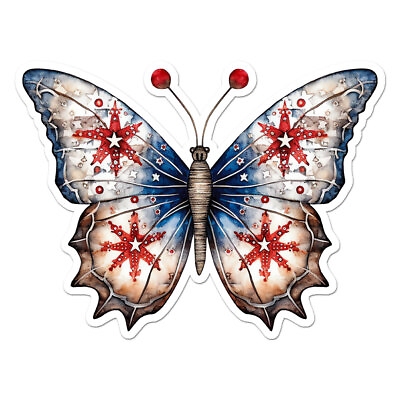 #ad Butterfly Stars Vinyl Decal Sticker ebn9578 $7.92