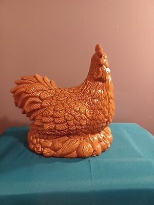#ad Vtg Ceramic Rooster Figurine Great Detail Country Farmhouse Kitchen Decor EC.. $44.15