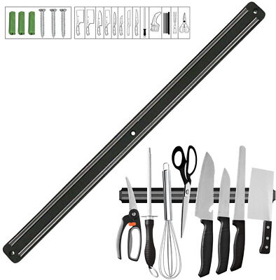 20quot; Thicken Magnetic Knife Holder Strong Wall Kitchen Knife Rack Block Organizer $11.92