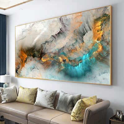 Cloud Abstract Canvas Painting Wall Art Print Poster For Living Home Room Decor $23.39