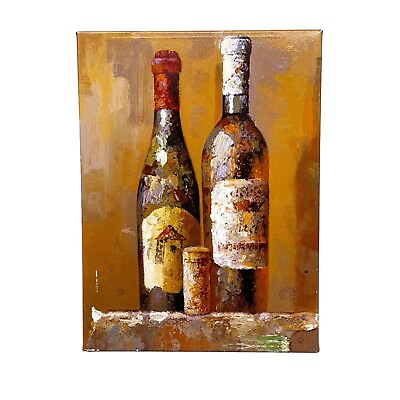 #ad #ad canvas print wall artwork hanging wine bottles dinning kitchen 11.75x16quot; READ $11.00