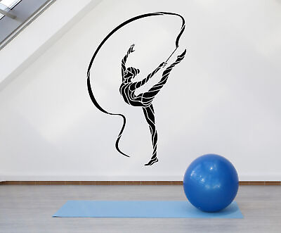 #ad Vinyl Wall Decal Abstract Rhythmic Gymnastics Sport Girl Stickers 3289ig $69.99
