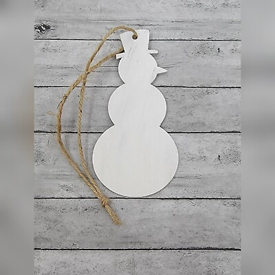 #ad Farmhouse Rustic Snowman Ornament Tiered Tray Christmas Decor Winter Holiday $9.99