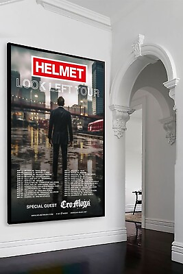 #ad Helmet Lool left Tour 2024 poster home decor wall hanging $20.99