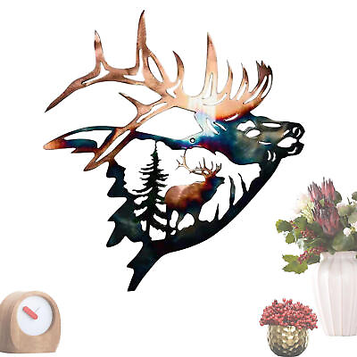 #ad Metal Deer Silhouette Room Decor Home Collection Metal Wall Decor Sculpture $18.54