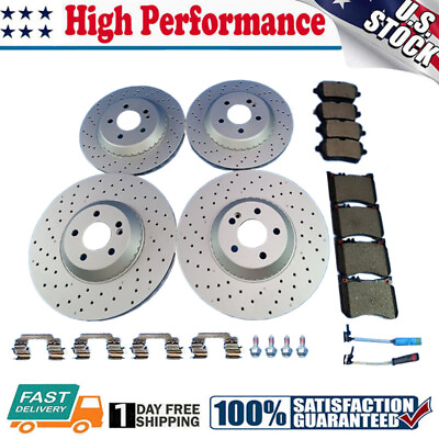 #ad Mercedes S class S550 S550e front rear brake pads amp; rotors US STOCKS $490.87