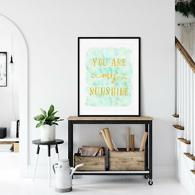 #ad You Are My Sunshine Nursery Watercolor Wall Art Print Decor Girl Room Gift $13.83