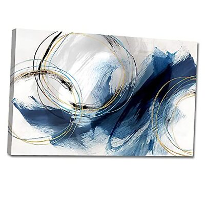 #ad Wall Art Canvas Abstract Art Paintings Blue Fantasy 16.00quot; x 24.00quot; blue $52.30