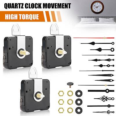 #ad #ad 3PCS DIY Wall Quartz Clock Movement Mechanism Replacement Parts Repair Kits Tool $9.98