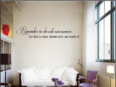 #ad REMEMBER TO CHERISH Vinyl Wall Art Decal Words Lettering Sticker Home Decor 24quot; $11.07