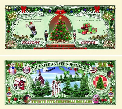 #ad #ad ✅ Christmas Holiday Cheer Decor 100 Pack Collectible Novelty Money Dollar Bill ✅ $19.95
