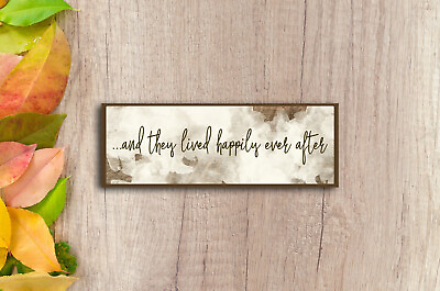 #ad Rustic Handmade lived happily Farmhouse Sign Home Decor 8x3quot; on MDF Board $12.50