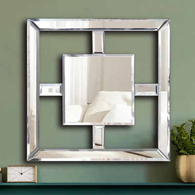 #ad Square Mirrored Wall Decor Decorative Mirror Wall Mounted Accent Mirrors 12X12” $33.24