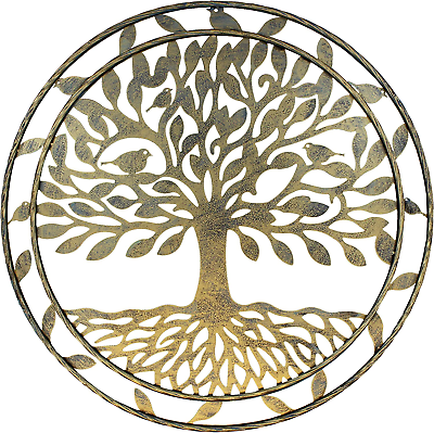 #ad Large Metal Tree of Life Wall Decor Art 23 1 2″ Rustic Plaque $70.99