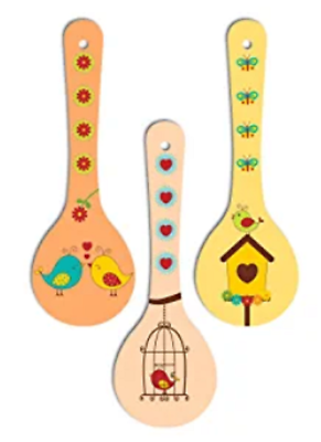 #ad Stylish Wooden Wall Hanger Spoons For Home Decor Set Of 3 $15.70