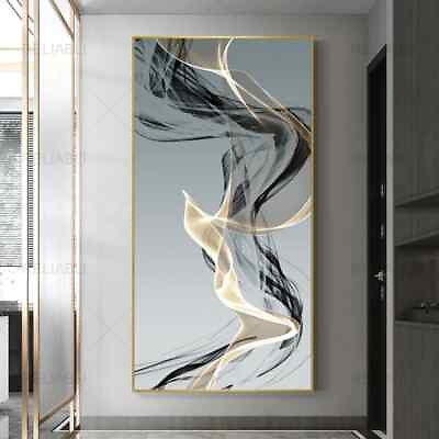 #ad Abstract Poster Canvas Painting Wall Art for Living Room Lines Ribbon Wall Mural $23.74